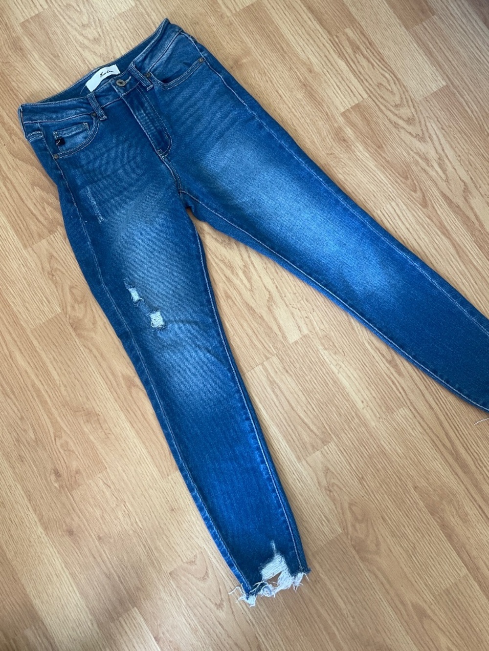 KanCan Layton High Rise Ankle Skinny Distressed Denim Blue Jeans Size 3/25 - Picture 5 of 13